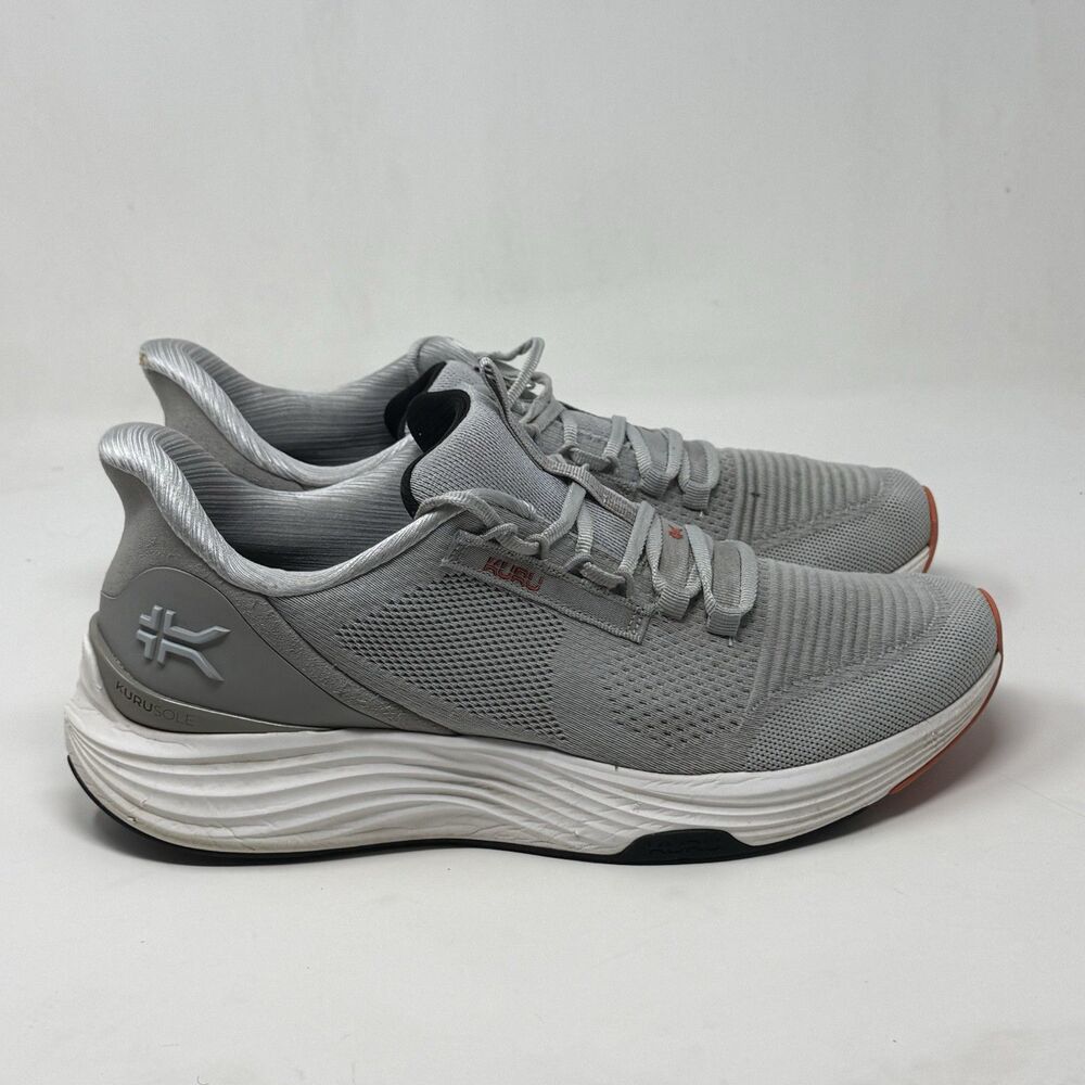 Kuru Atom 2 Athletic Sneakers Mens 12 Gray Knit Running Walking Comfort Shoes